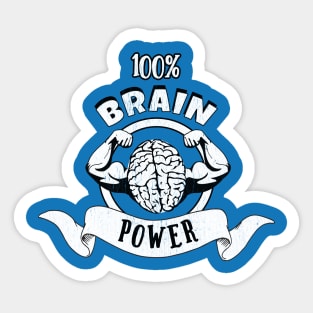 100% Brain Power Sticker